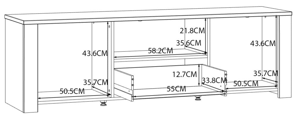 Bohol 2 Door 1 Drawer TV Unit