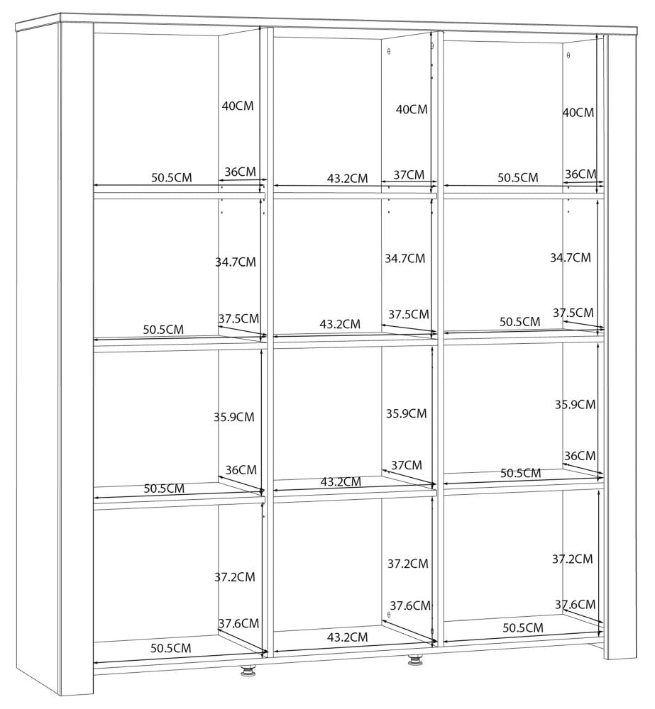 Bohol 3 Door Large Display Cabinet