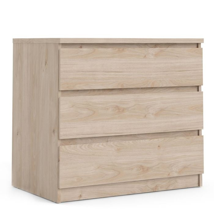 Naia Chest of 3 Drawer in White High Gloss