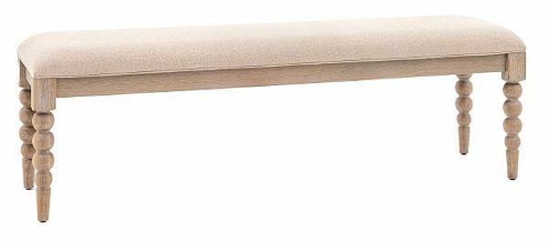 Artisan Natural Dining Bench with Bobbin Legs