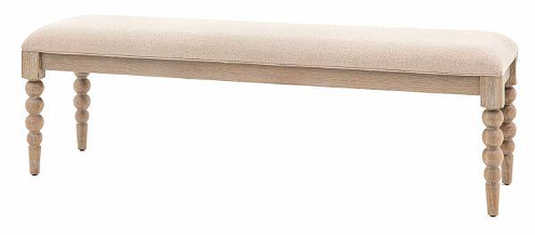 Artisan Natural Dining Bench with Bobbin Legs