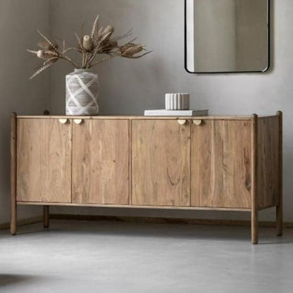 Cannes Acacia Wood 175cm Large Sideboard - 4 Doors