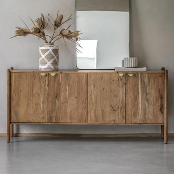 Cannes Acacia Wood 175cm Large Sideboard - 4 Doors