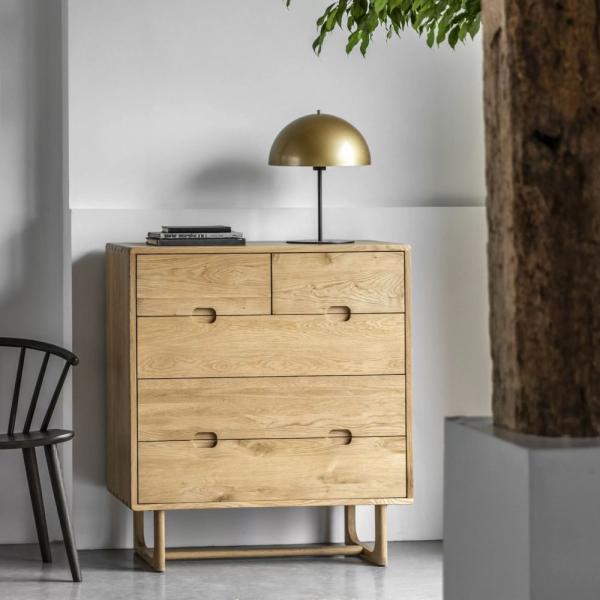 Craft Natural 5 Drawer Chest