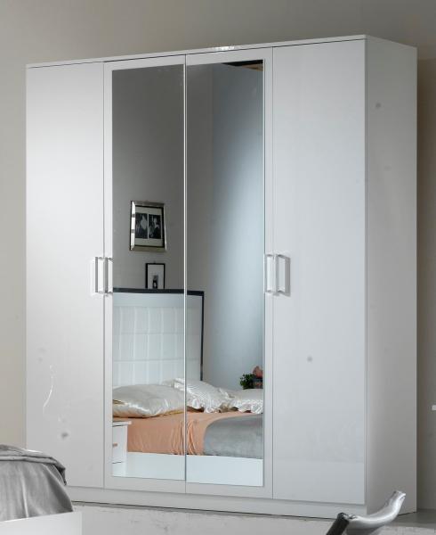 Ambra White Italian 4 Door Wardrobe