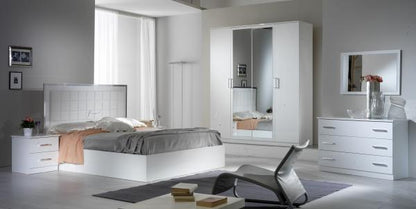 Ambra White Italian 4 Door Wardrobe