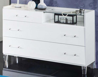 Cristal White Italian Marble 3 Drawer Dresser