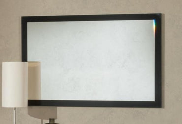 Simona Black Italian Rectangular Wall Mirror - 90cm x 60cm