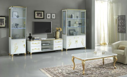 Sofia White Italian 4 Drawer Plasma TV Unit