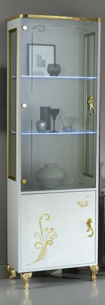 Sofia White Italian 1 Door Vitrine