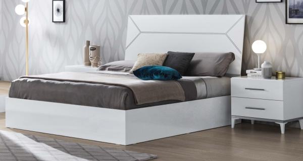 Elegance White Italian Bed - Comes in King and Queen Size Options