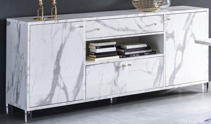 Vittoria White Italian 4 Door Sideboard