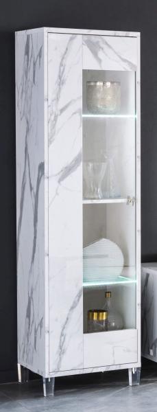 Vittoria White Italian 1 Door Vitrine