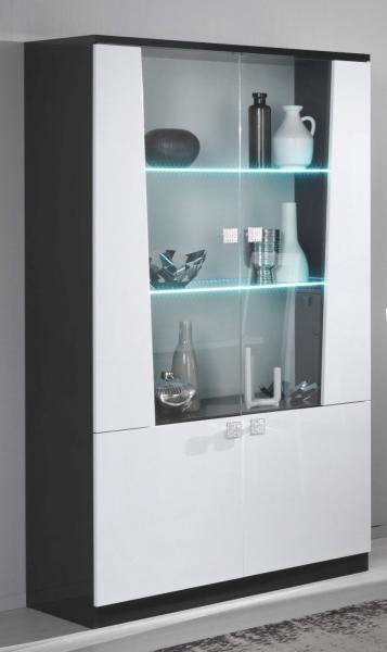 Elisa White Italian 2 Door Vitrine