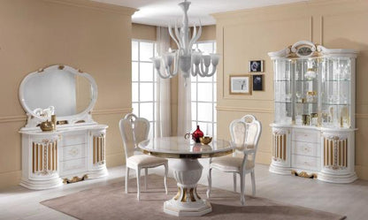 Betty White Italian Extending Round Dining Table Set with 2 Giglio Chair