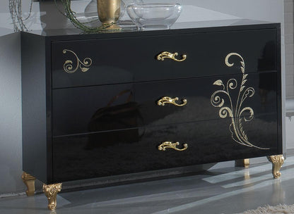 Sofia Italian 3 Drawer Dresser and Mirror