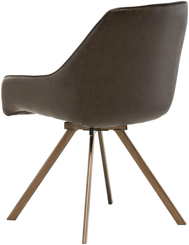 Lima Dark Brown Swivel Dining Chair (Sold in Pairs)