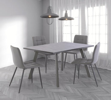 Picasso Dark Grey 4 Seater Dining Table