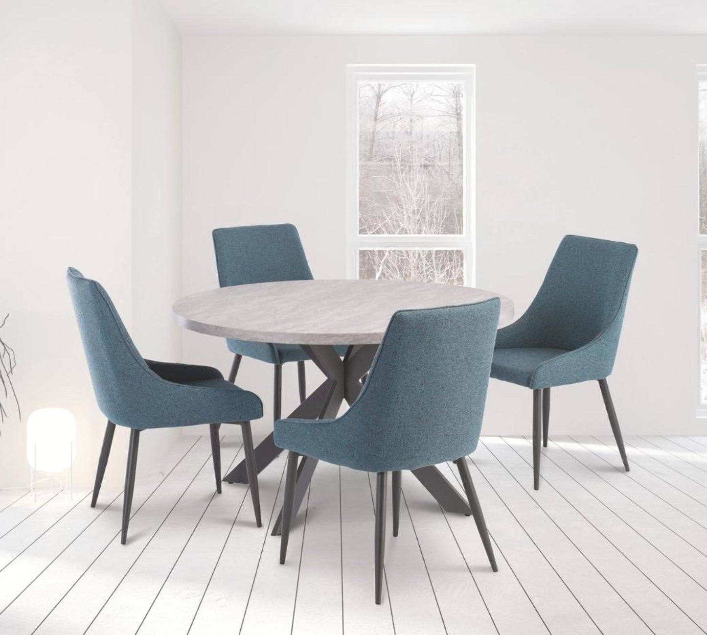 Rimini Light Grey 4 Seater Dining Table