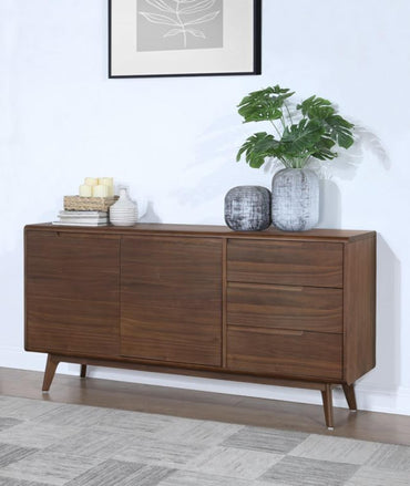 Carrington Walnut 2 Doors 3 Drawers Wide Sideboard