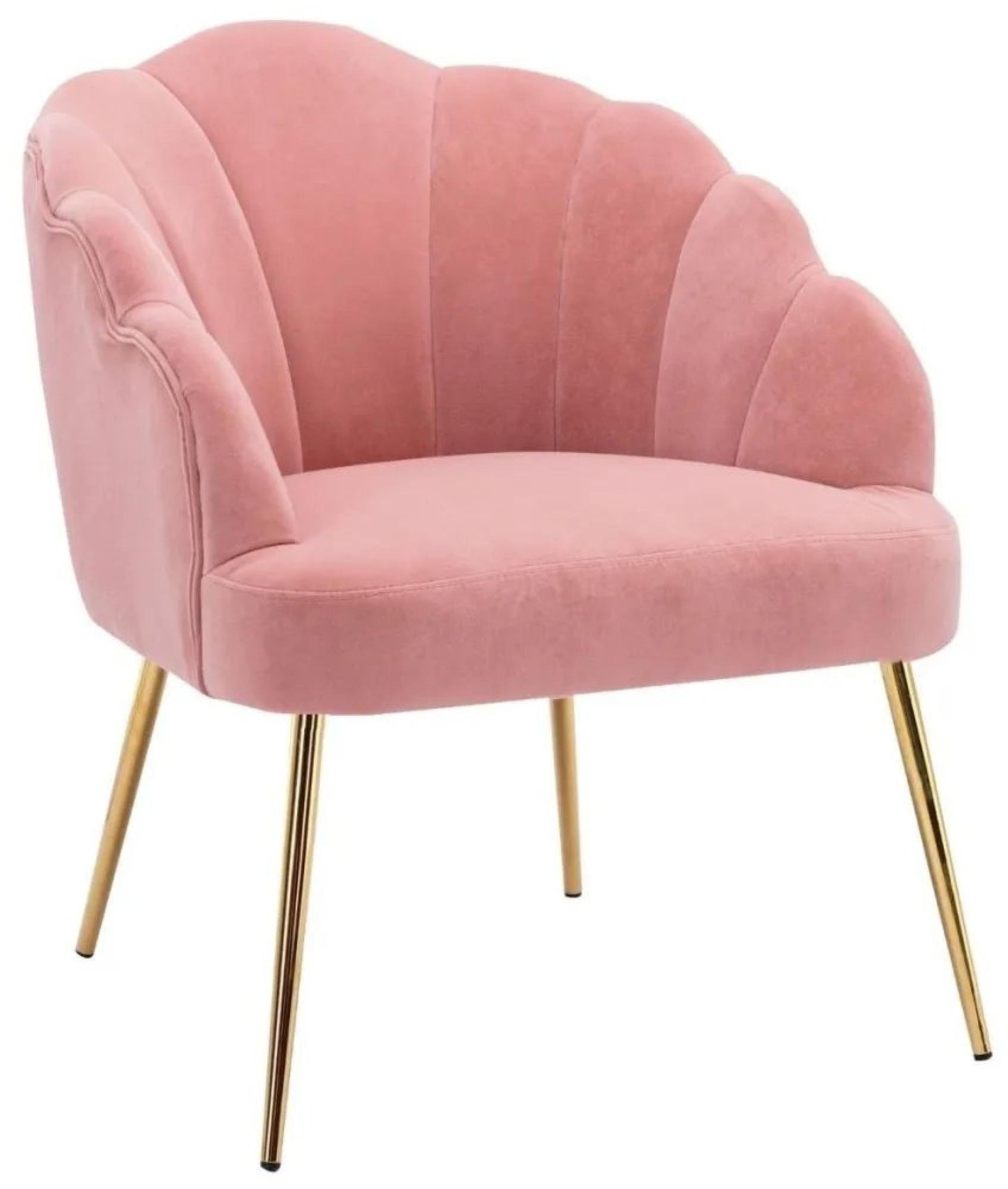 Vienna Eris Pink Velvet Fabric Accent Chair