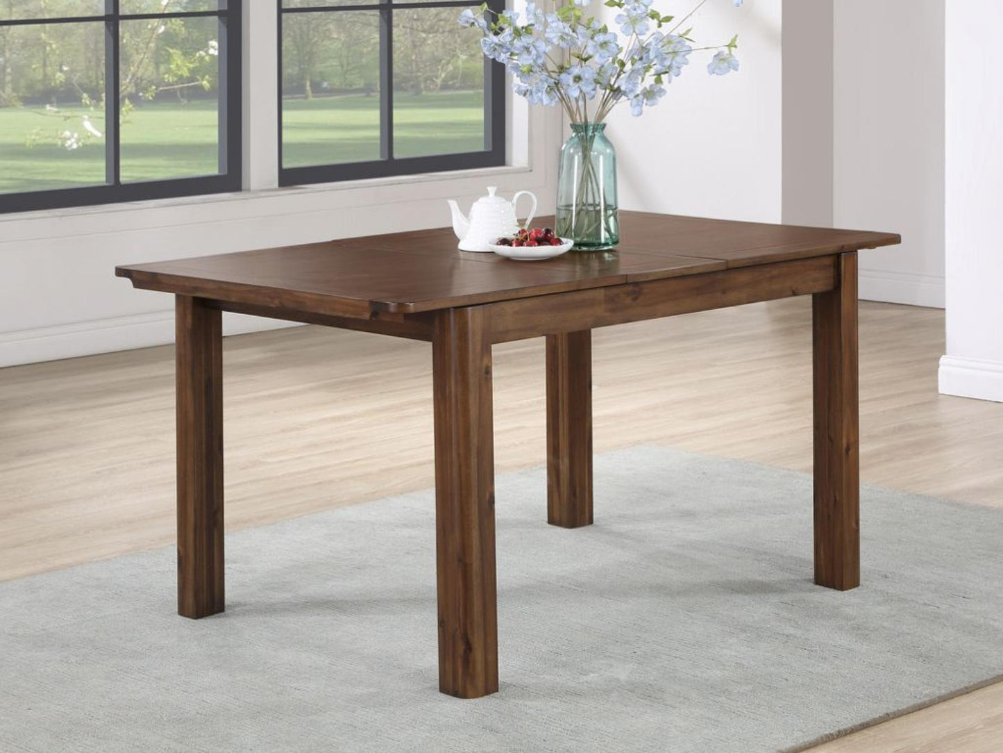 Monterey Acacia Wood 4 Seater Extending Dining Table