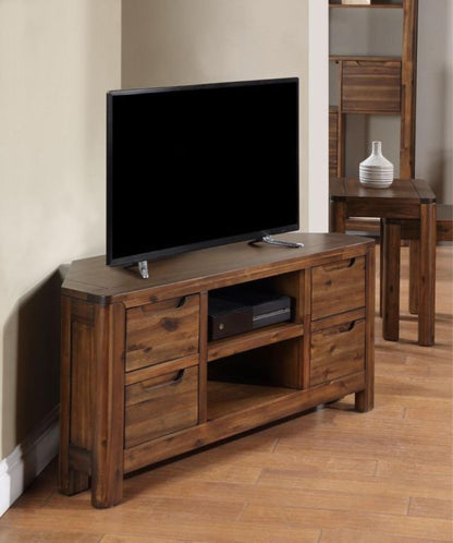 Monterey Acacia Wood Corner TV Unit