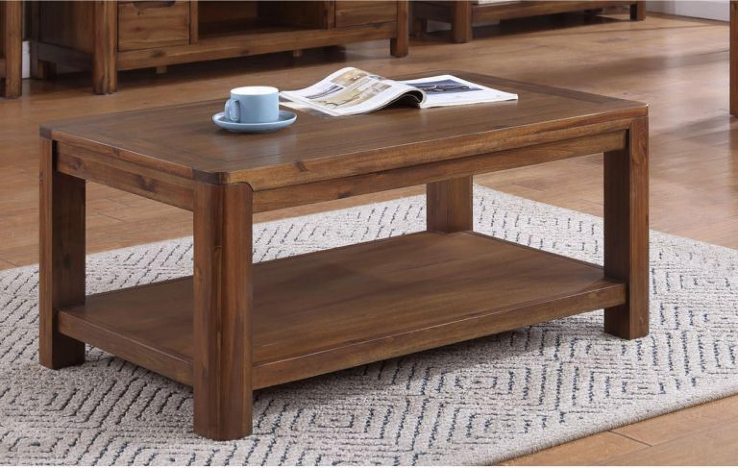 Monterey Acacia Wood Large Coffee Table