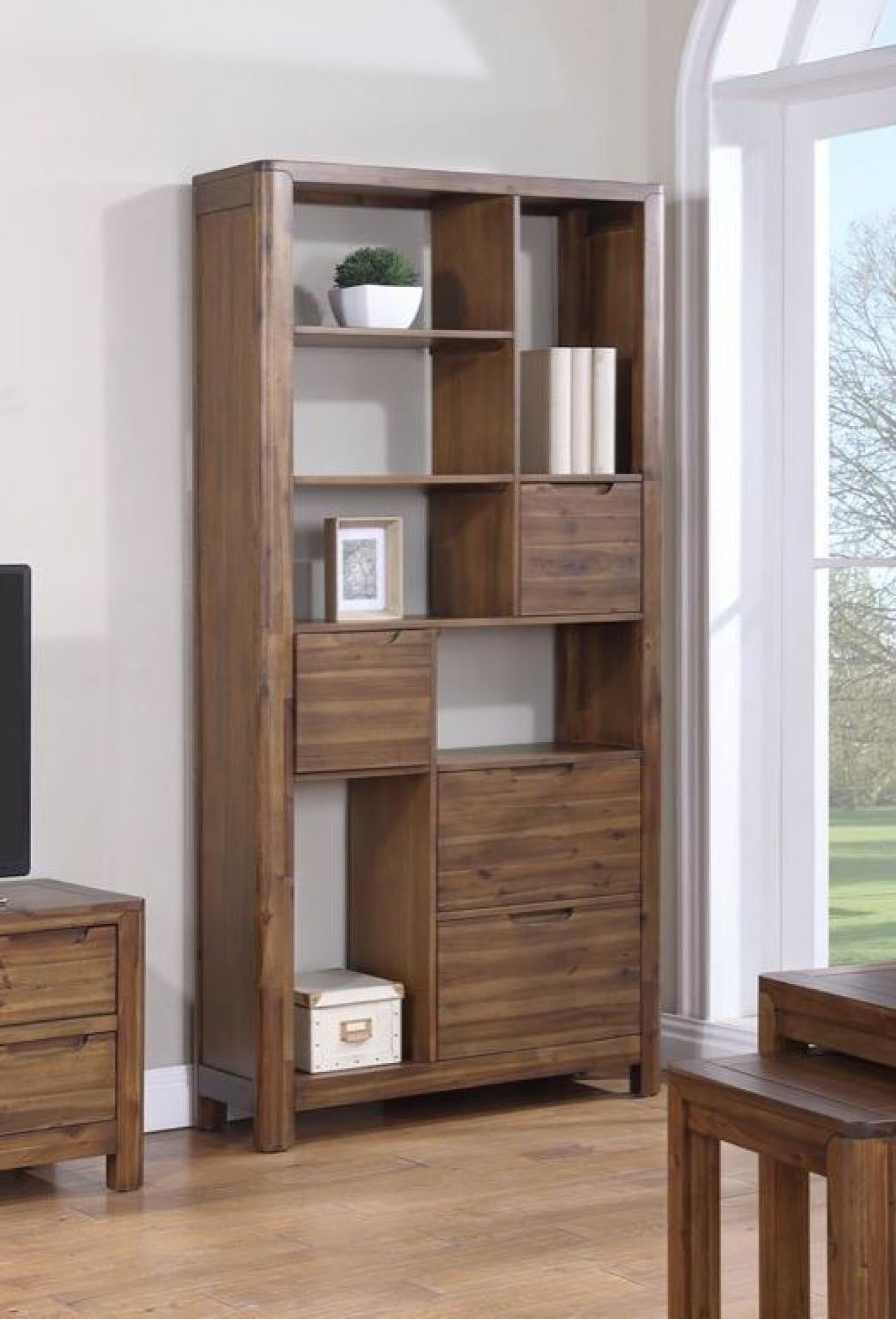 Monterey Acacia Wood Tall Bookcase