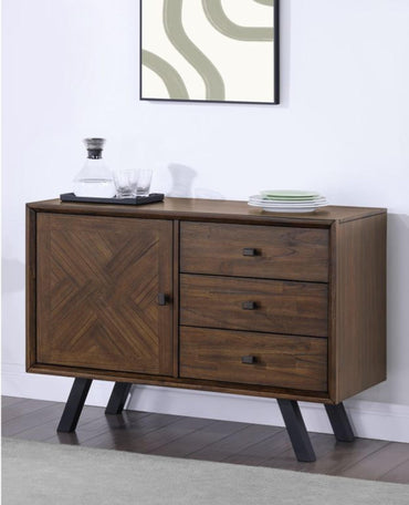 Nevada Mindi Wood 1 Door 3 Drawer Sideboard