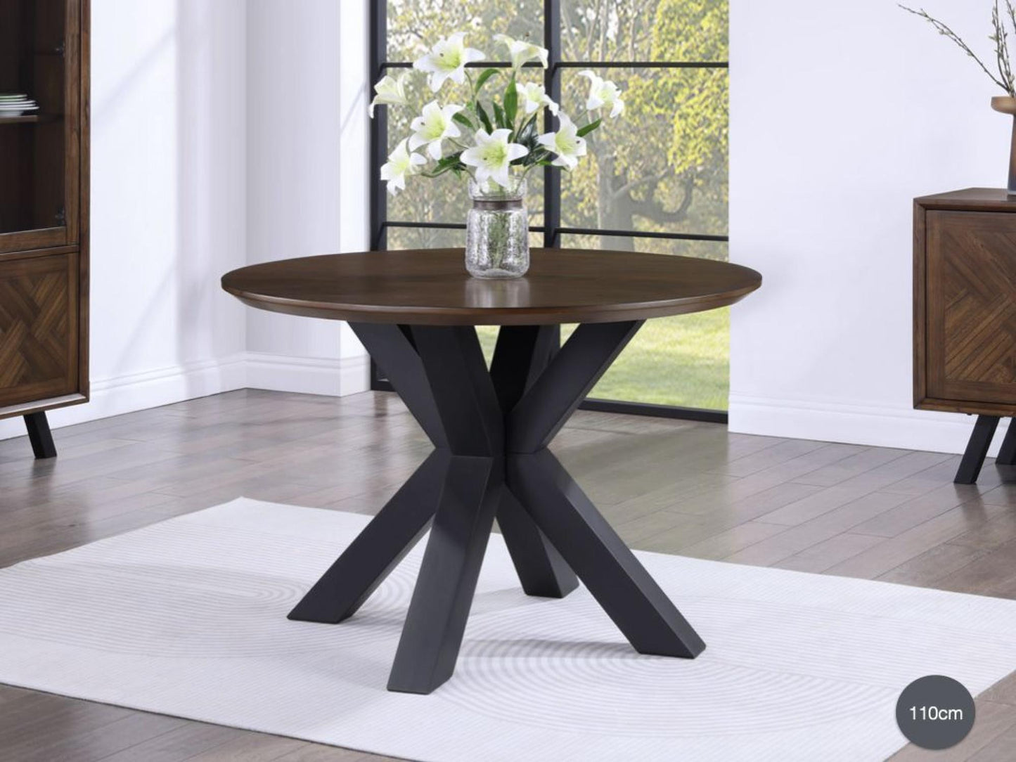 Nevada Mindi Wood 2 Seater Round Dining Table