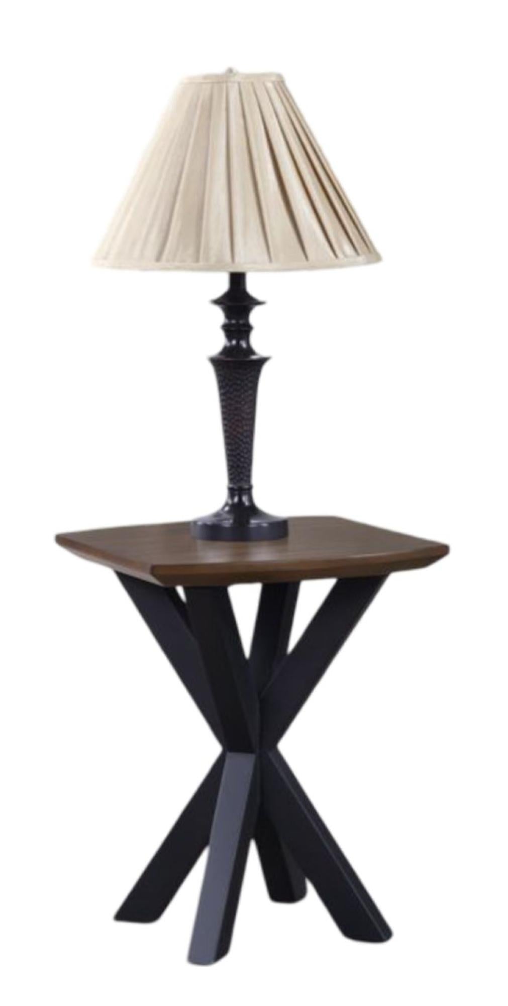 Nevada Mindi Wood Curved Lamp Table