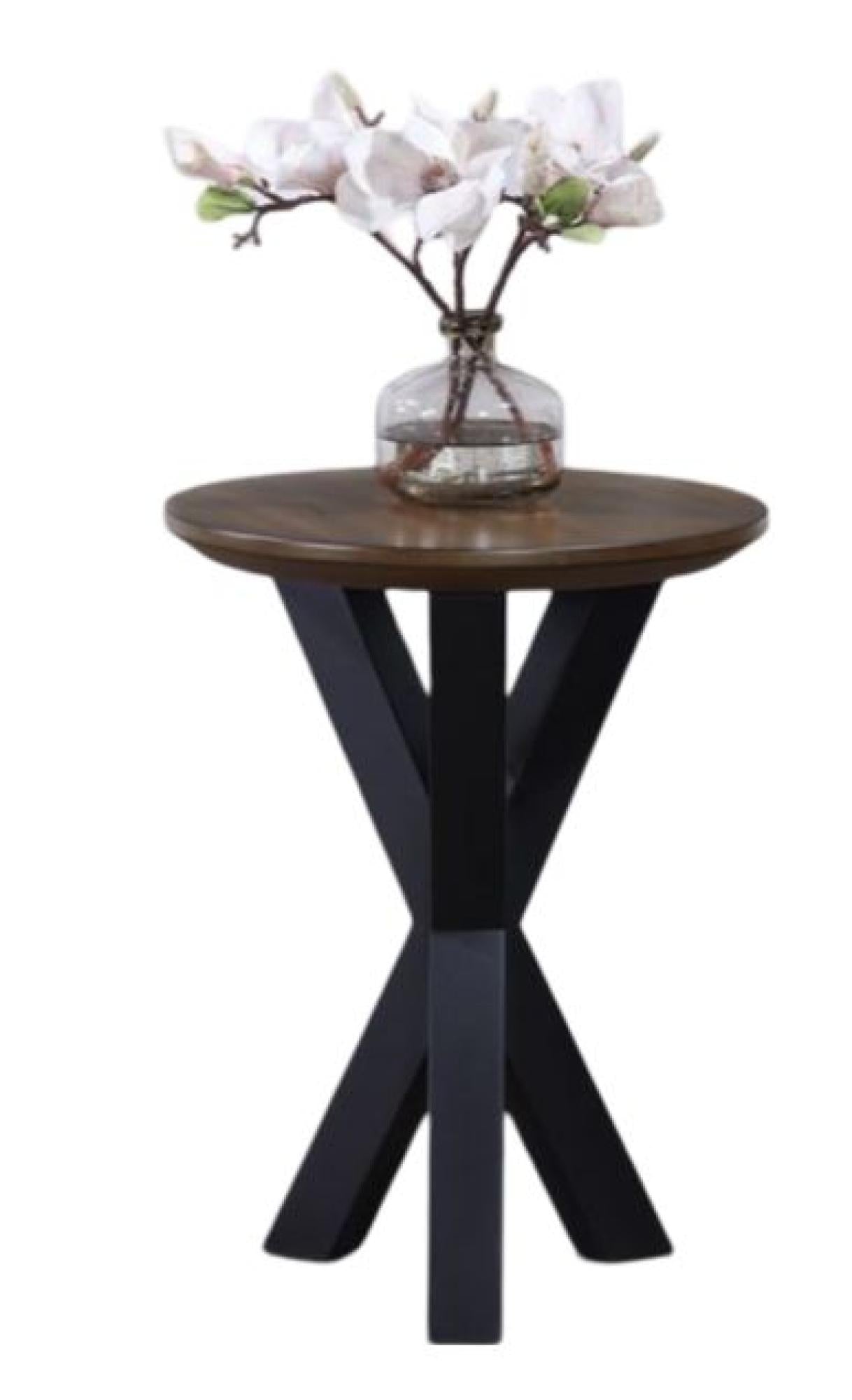 Nevada Mindi Wood Round Lamp Table