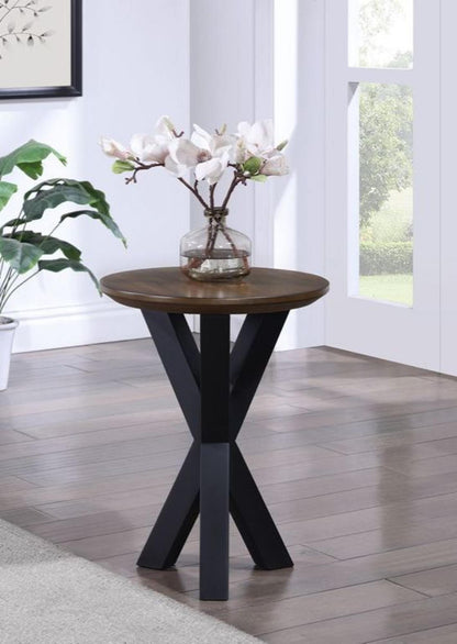 Nevada Mindi Wood Round Lamp Table