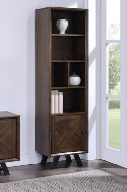 Nevada Mindi Wood 1 Door Single Bookcase