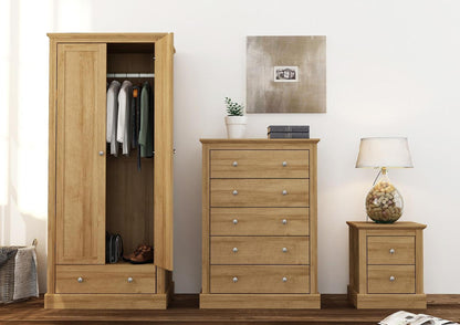 Devon Oak 5 Drawer Chest