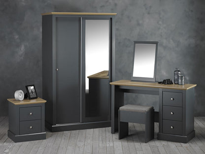 Devon Charcoal 2 Door Sliding Wardrobe