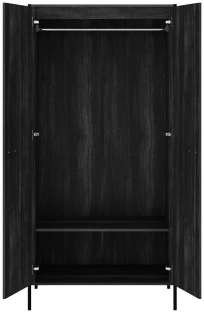 Hoxton Black 2 Door Wardrobe