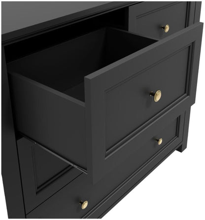 Ives Black 4 Drawer Chest