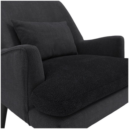 Montana Anthracite Linen Blend Fabric Accent Chair