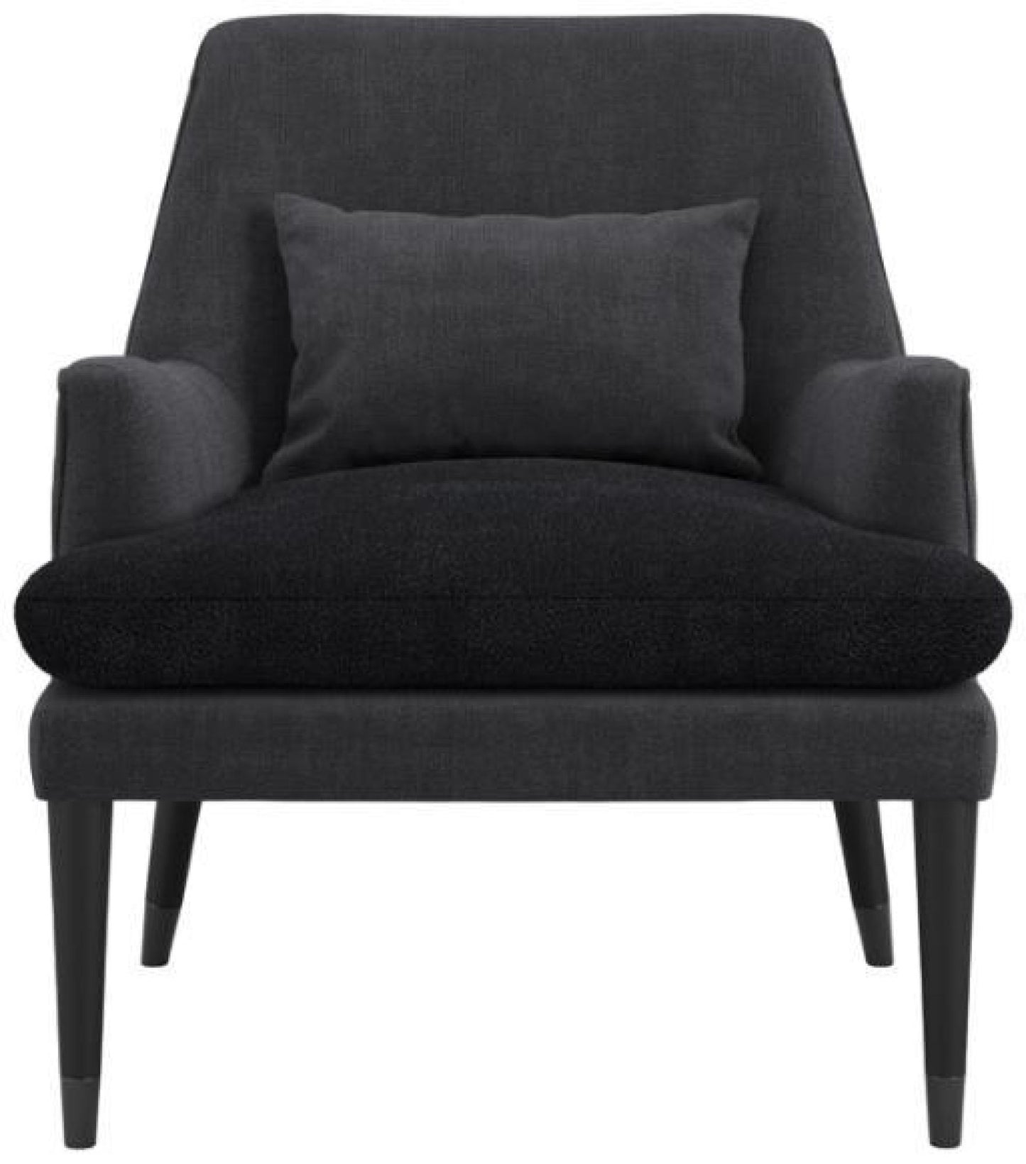 Montana Anthracite Linen Blend Fabric Accent Chair