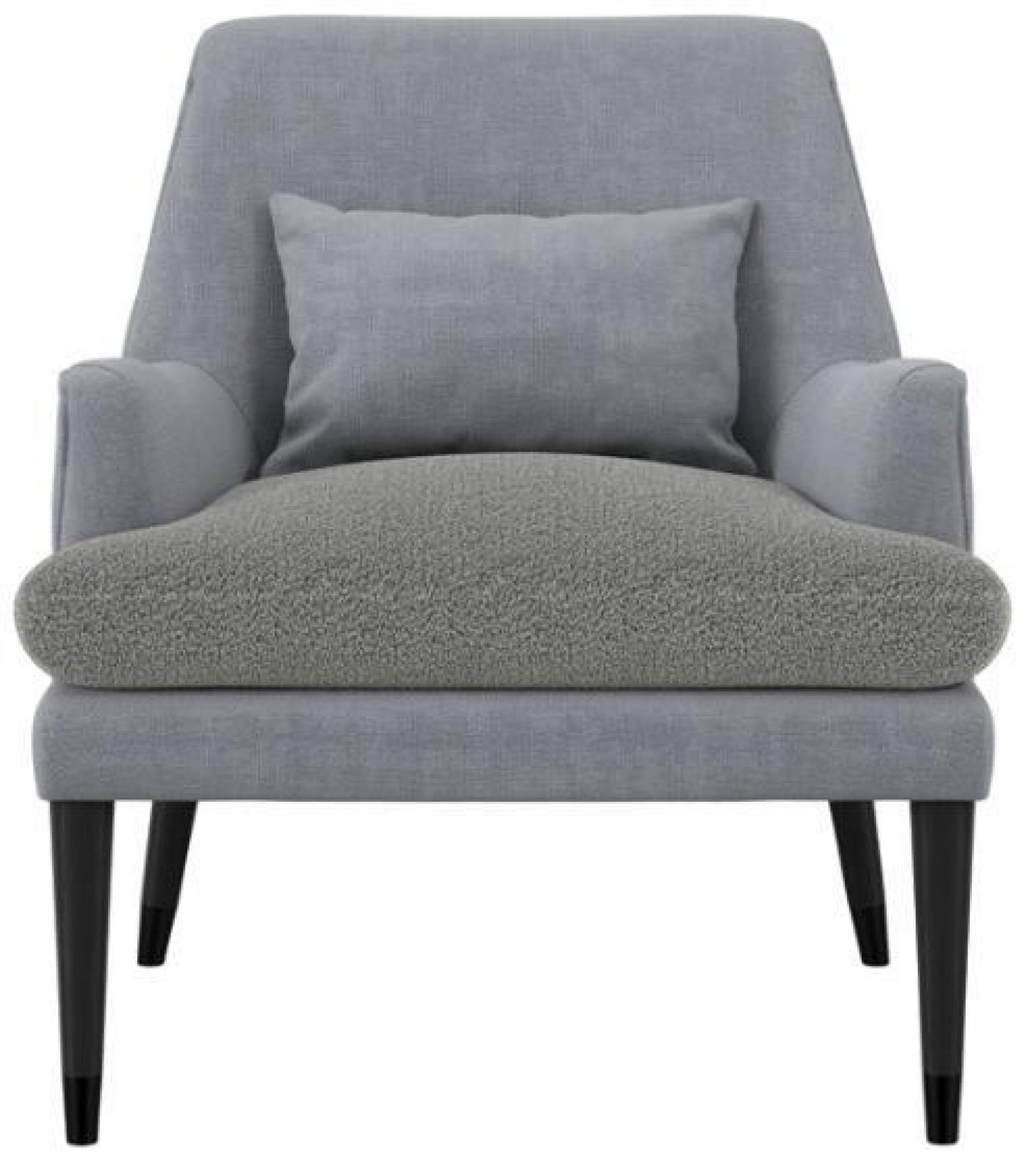 Montana Soft Grey Linen Blend Fabric Accent Chair