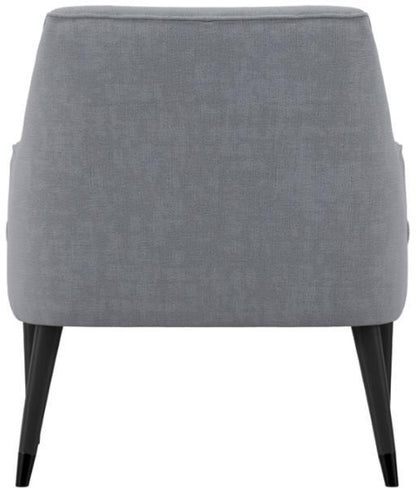 Montana Soft Grey Linen Blend Fabric Accent Chair