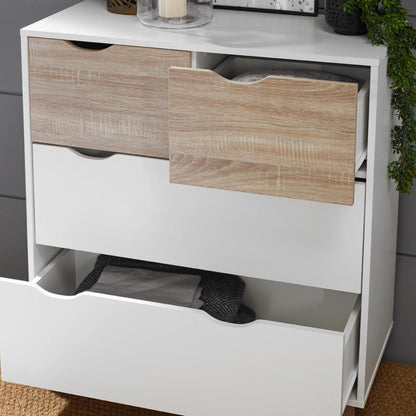 Stockholm White 4 Drawer Chest