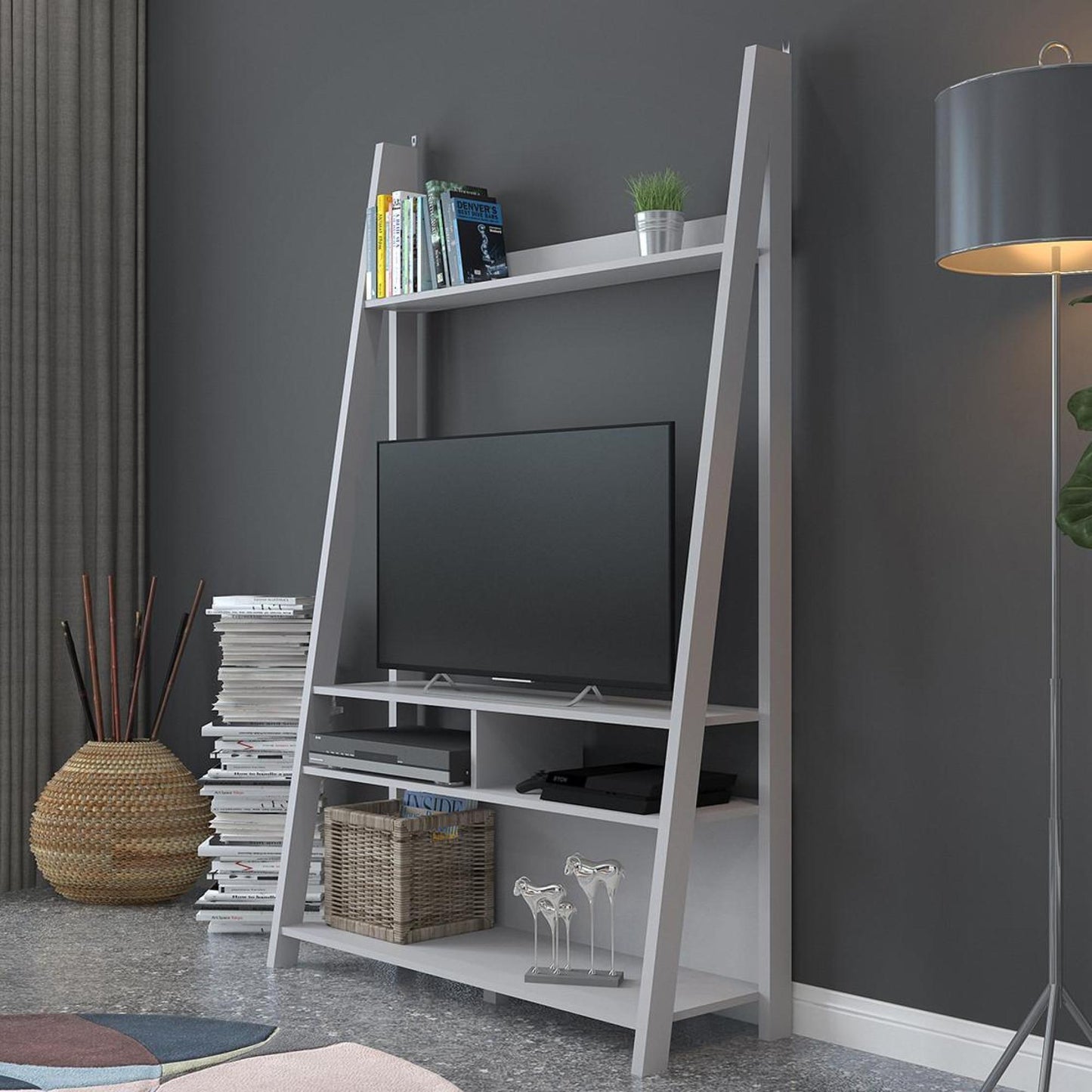 Tiva Ladder Grey Entartainment TV Unit