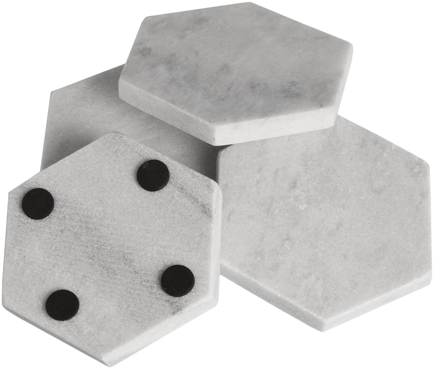 Grey Marble Hexagonal Coasters