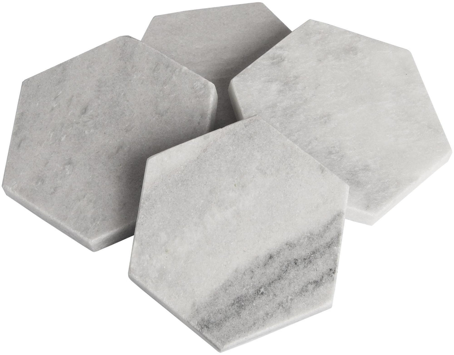 Grey Marble Hexagonal Coasters