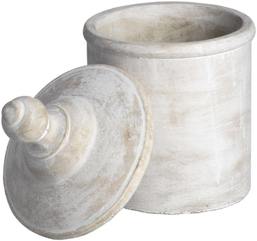 White Stone Large Antique Cannister