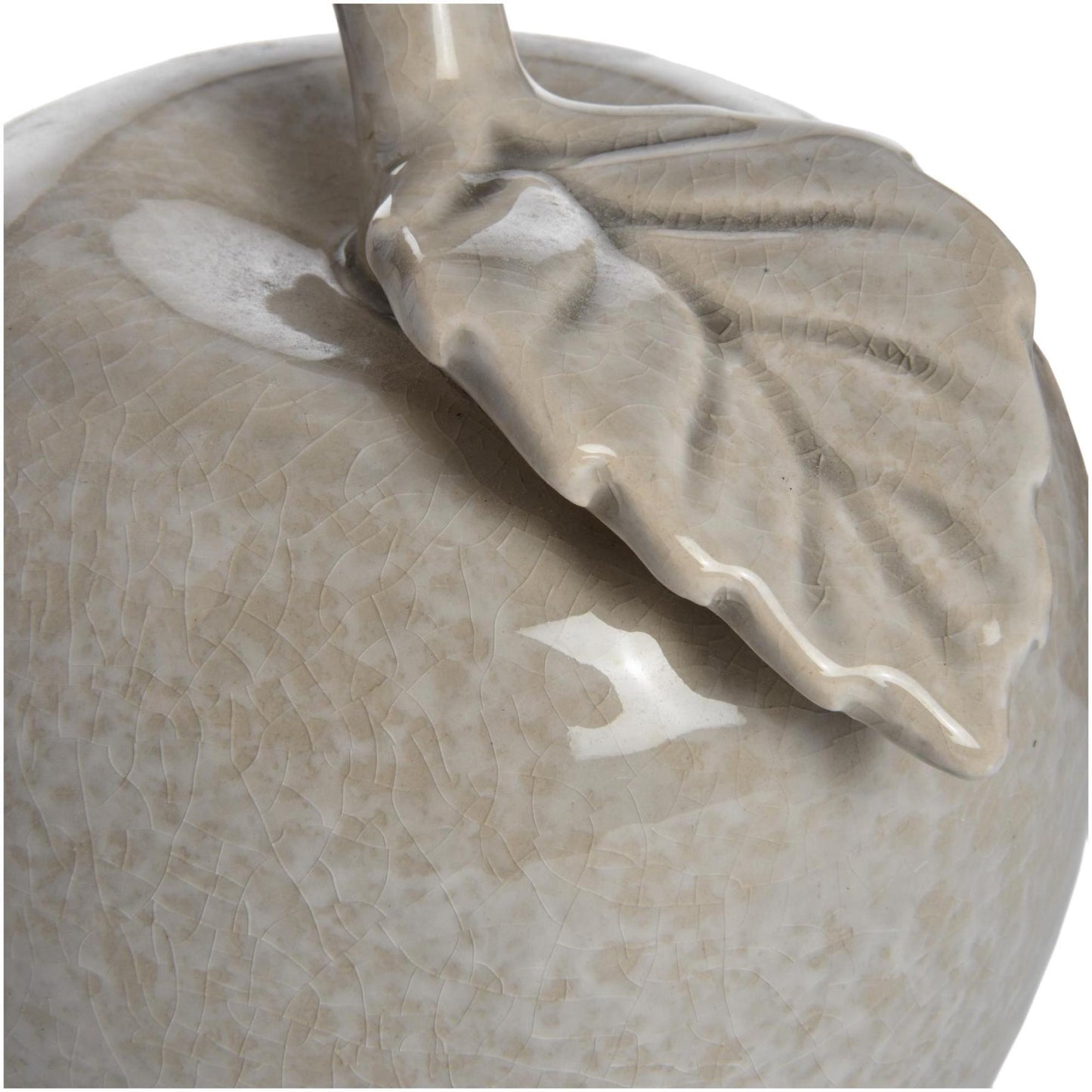 Grey Ceramic Small Antique Apple