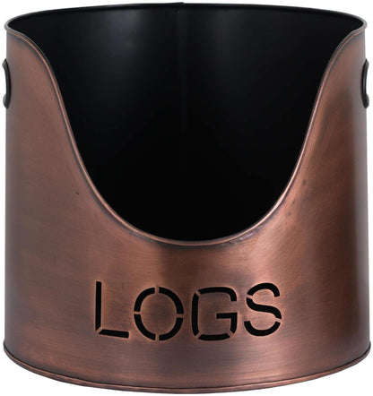 Copper Logs Kindling Buckets and Matchstick Holder